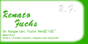 renato fuchs business card